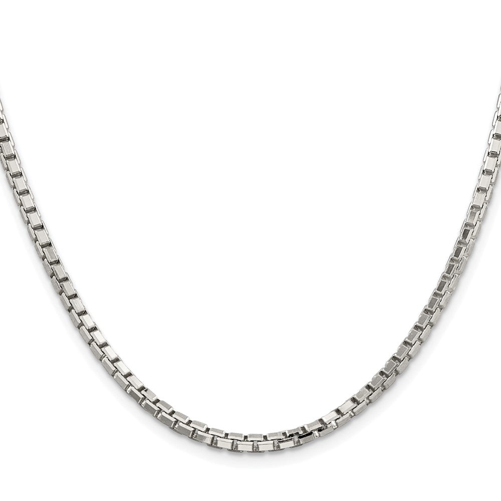 Sterlingsilber Rhodiniert 2.9mm 8 Sided Venezianer Kette