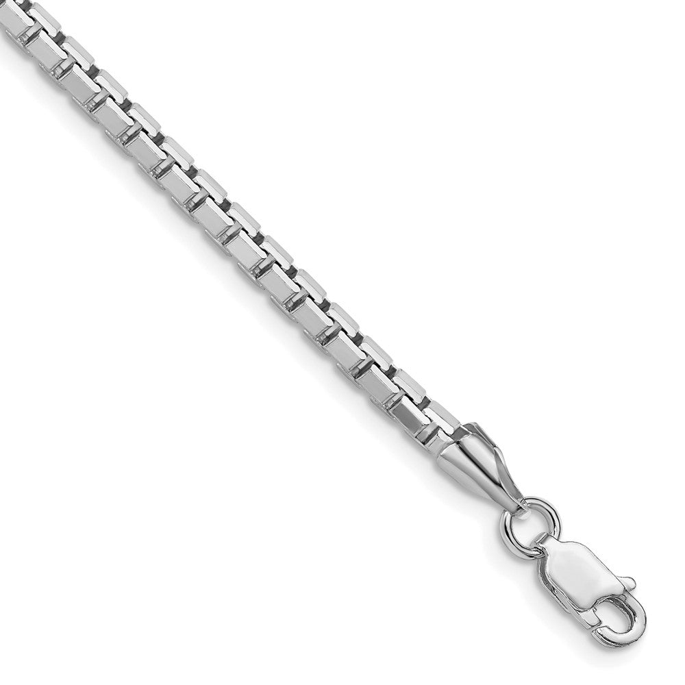 Sterlingsilber Rhodiniert 2.9mm 8 Sided Venezianer Kette