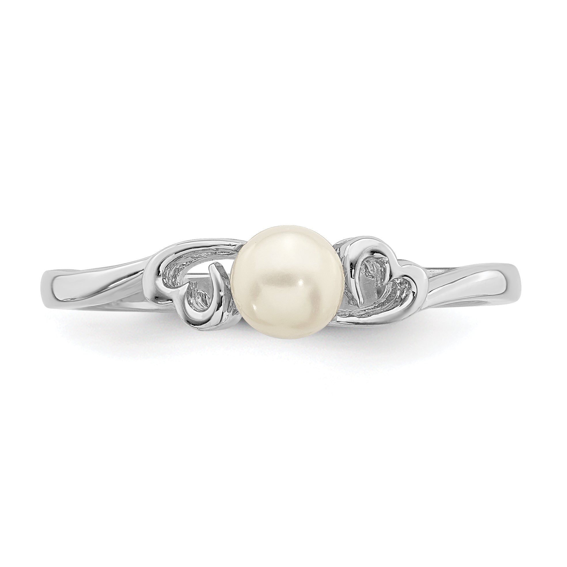 Sterlingsilber Rhodiniert Fw Zuchtperle Ring