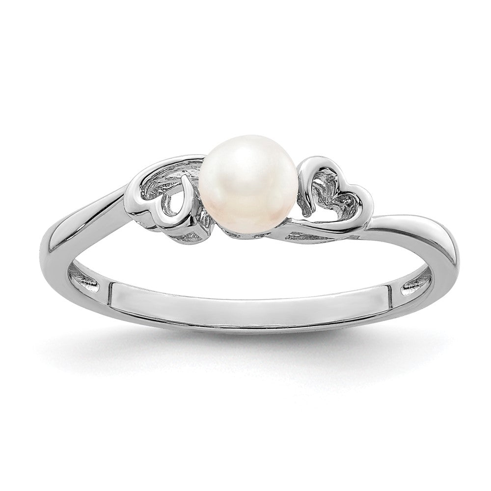 Sterlingsilber Rhodiniert Fw Zuchtperle Ring
