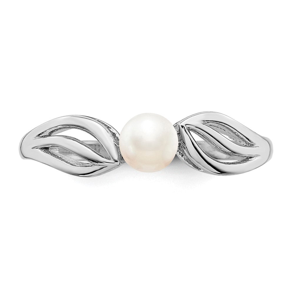 Sterlingsilber Rhodiniert Fw Zuchtperle Ring