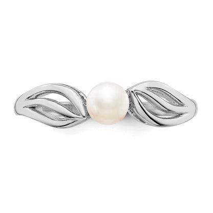 Sterlingsilber Rhodiniert Fw Zuchtperle Ring