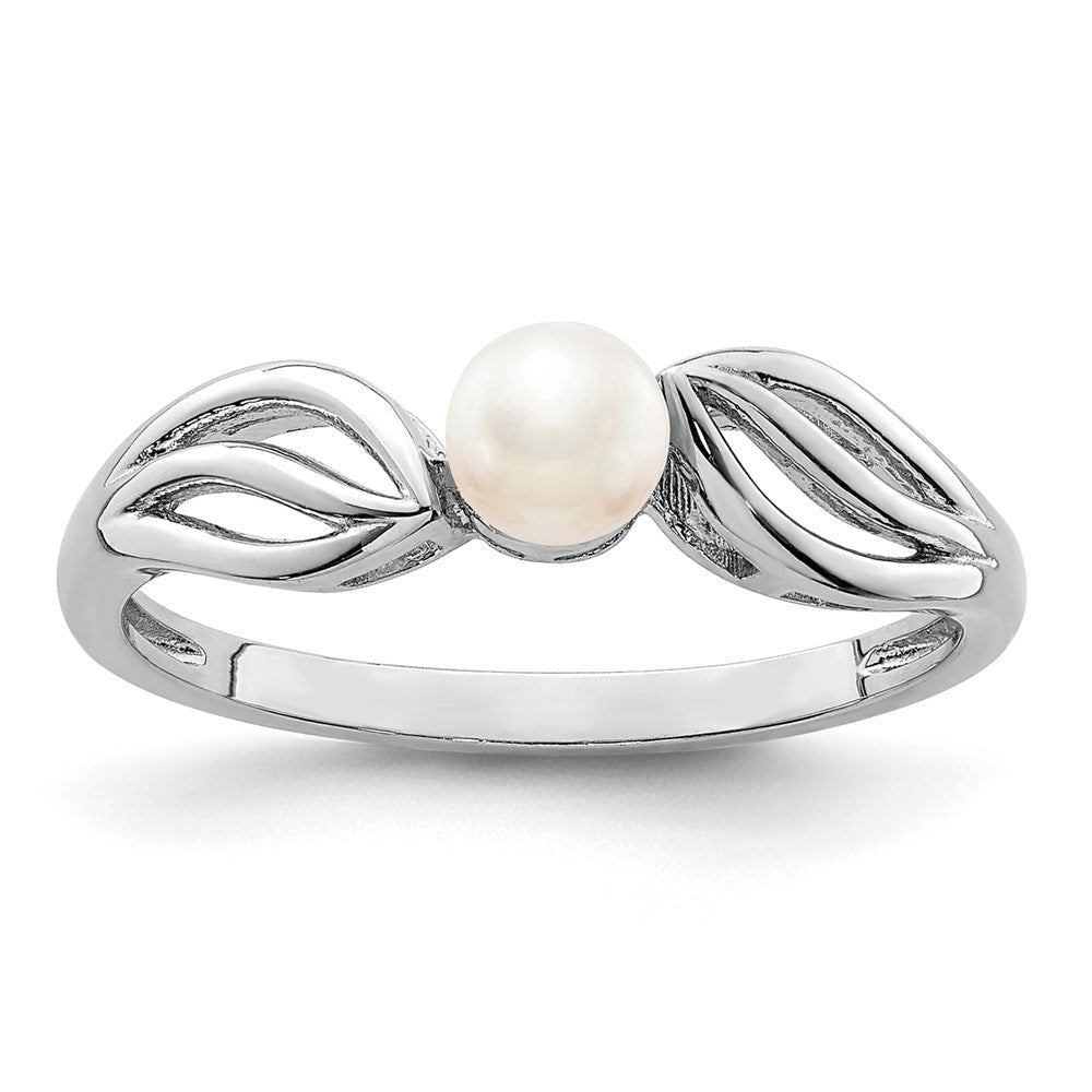 Sterlingsilber Rhodiniert Fw Zuchtperle Ring