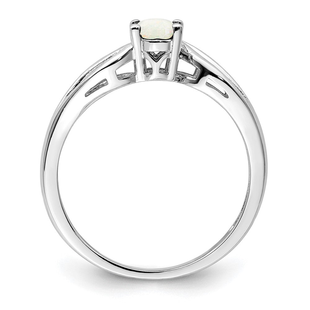Sterlingsilber Rhodiniert Erzeugt Opal Ring