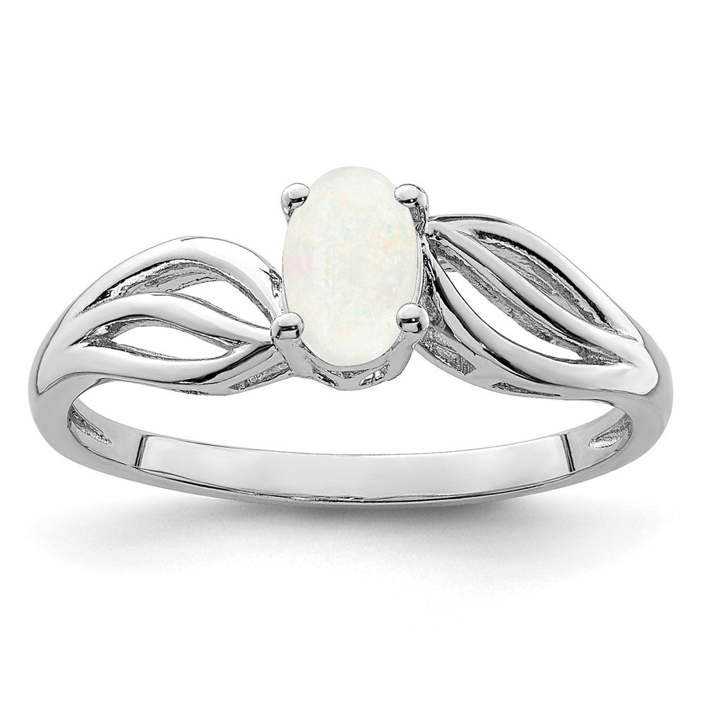 Sterlingsilber Rhodiniert Erzeugt Opal Ring