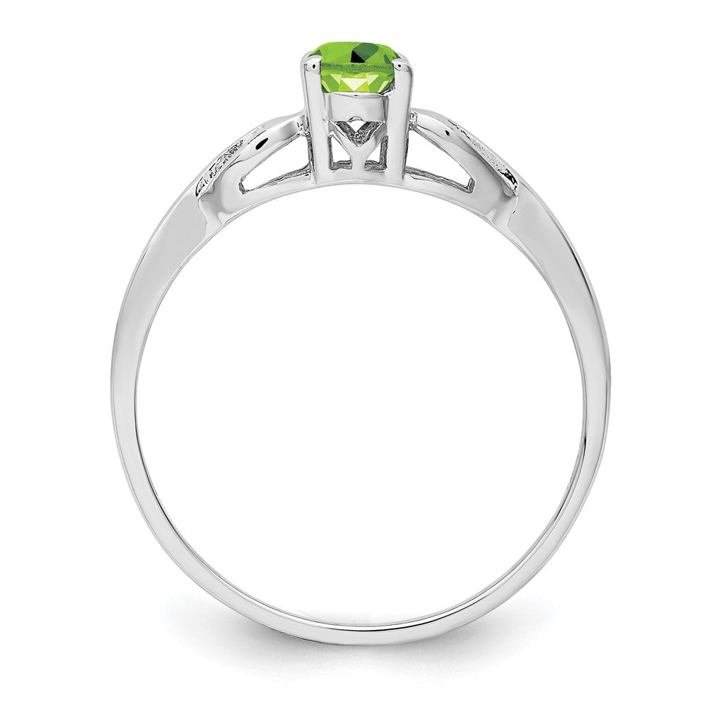 Sterlingsilber Rhodiniert Peridot Ring