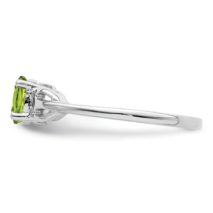 Sterlingsilber Rhodiniert Peridot Ring