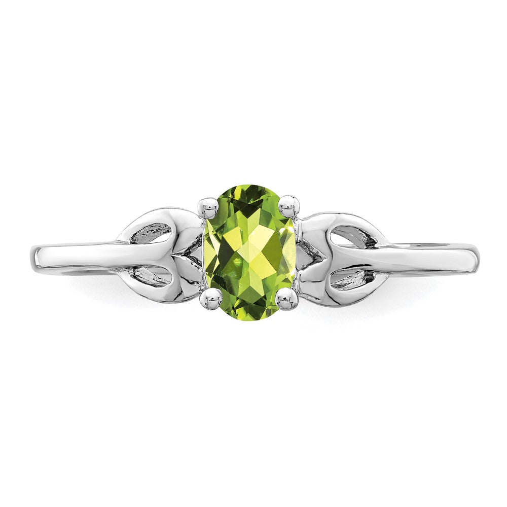 Sterlingsilber Rhodiniert Peridot Ring