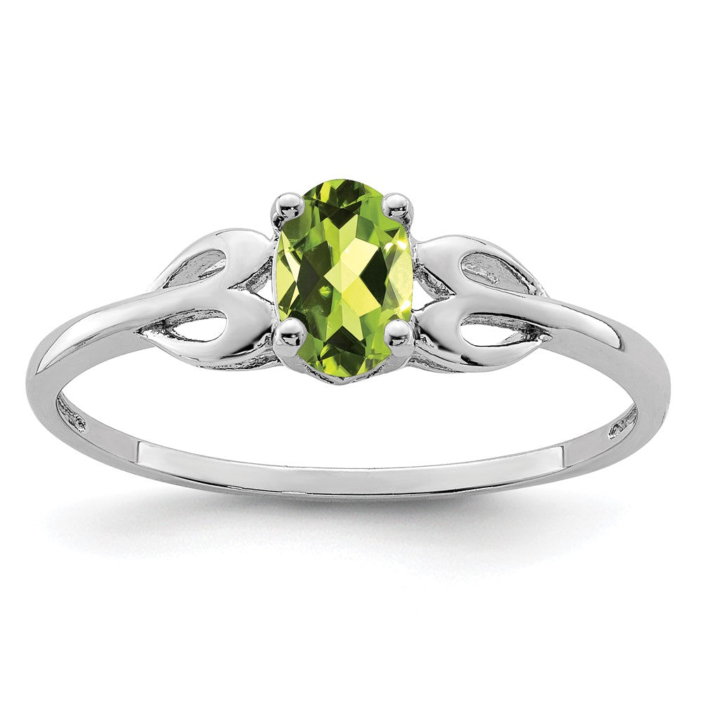 Sterlingsilber Rhodiniert Peridot Ring