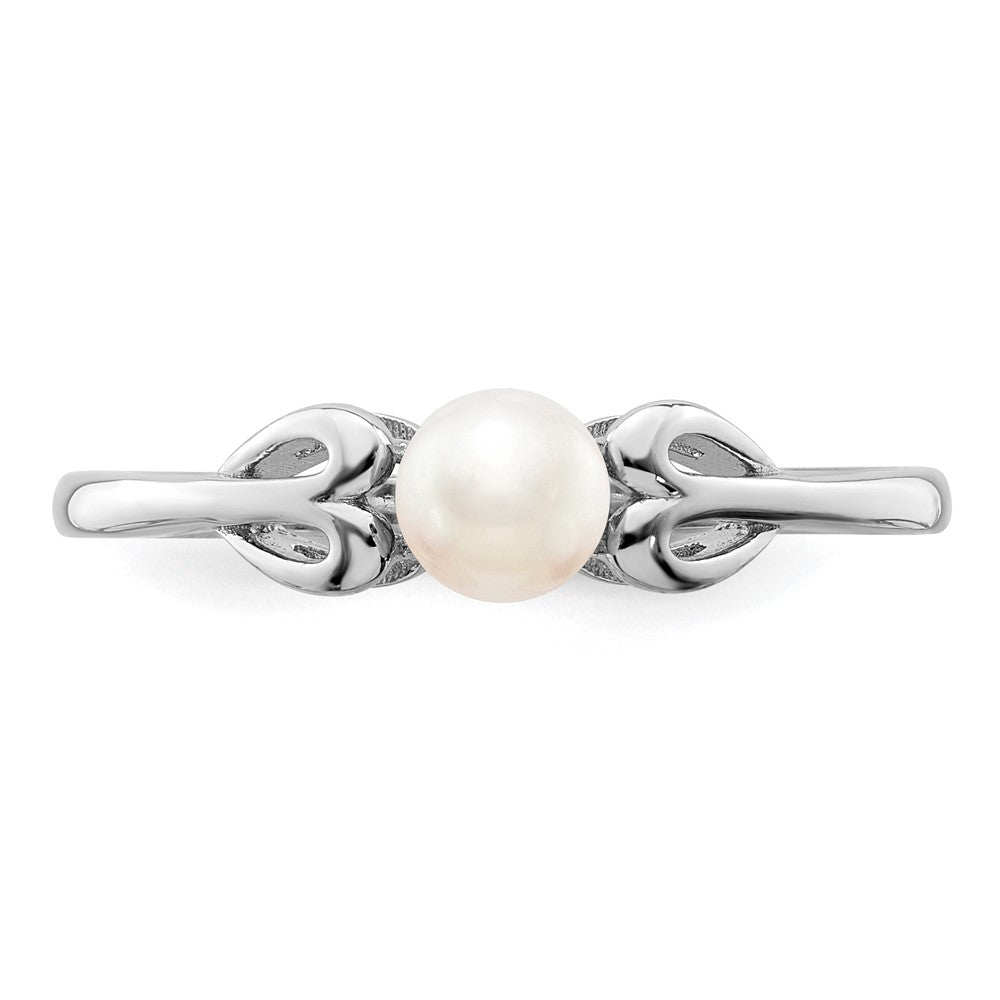 Sterlingsilber Rhodiniert Fw Zuchtperle Ring