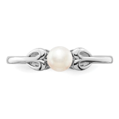 Sterlingsilber Rhodiniert Fw Zuchtperle Ring