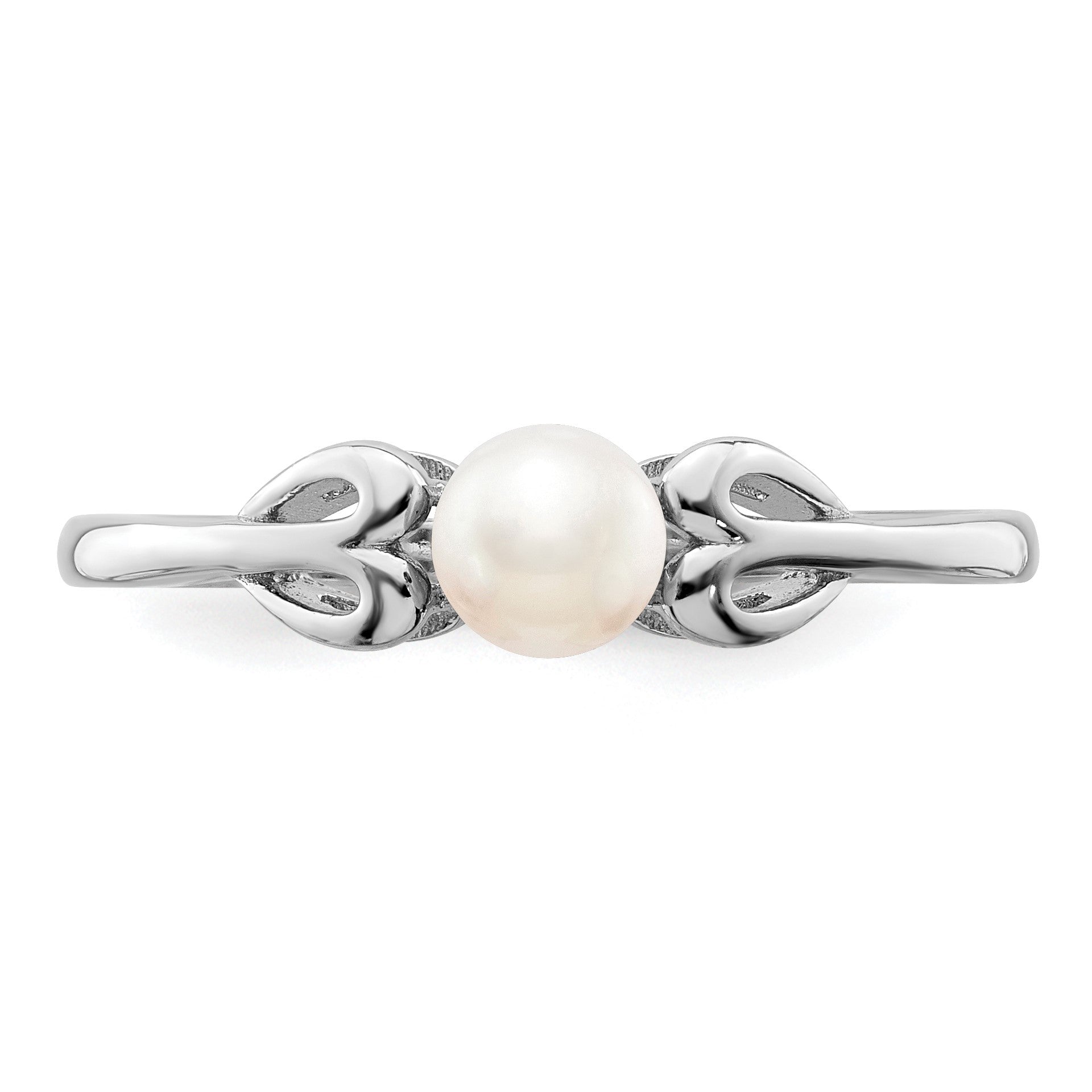 Sterlingsilber Rhodiniert Fw Zuchtperle Ring