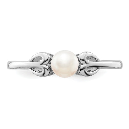 Sterlingsilber Rhodiniert Fw Zuchtperle Ring