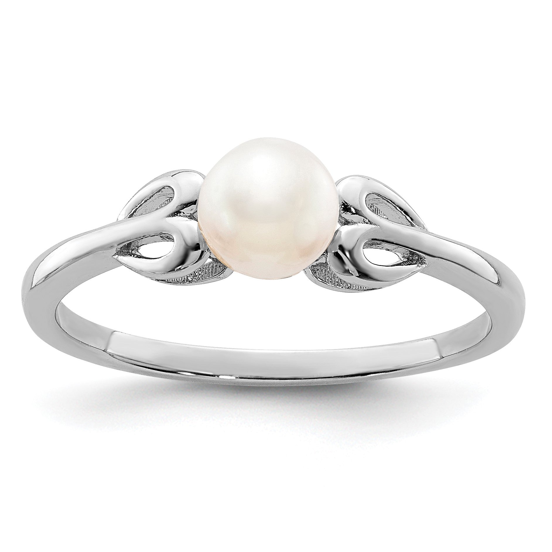 Sterlingsilber Rhodiniert Fw Zuchtperle Ring