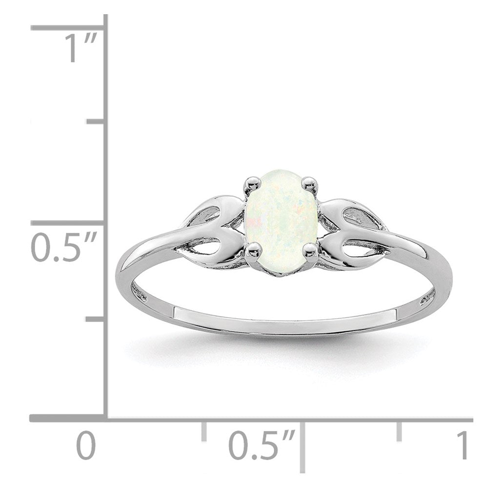 Sterlingsilber Rhodiniert Erzeugt Opal Ring