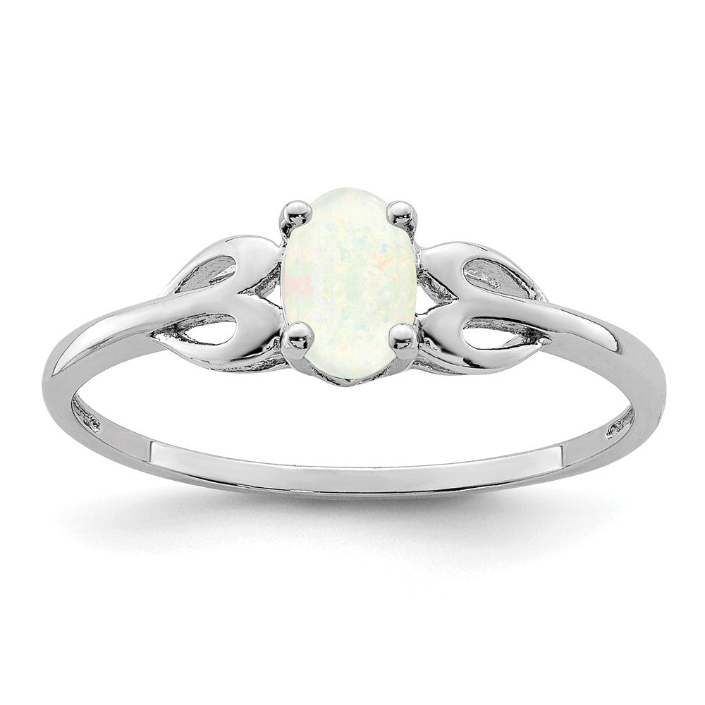 Sterlingsilber Rhodiniert Erzeugt Opal Ring
