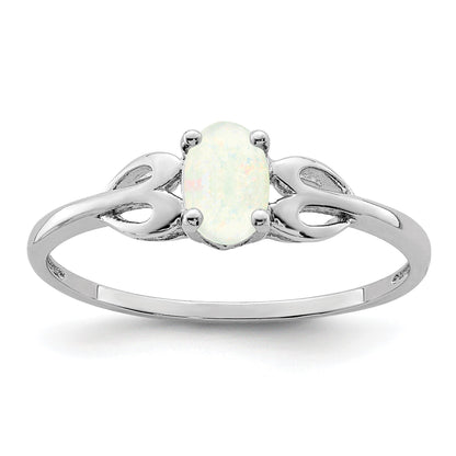 Sterlingsilber Rhodiniert Erzeugt Opal Ring