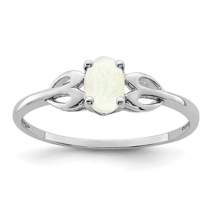 Sterlingsilber Rhodiniert Erzeugt Opal Ring