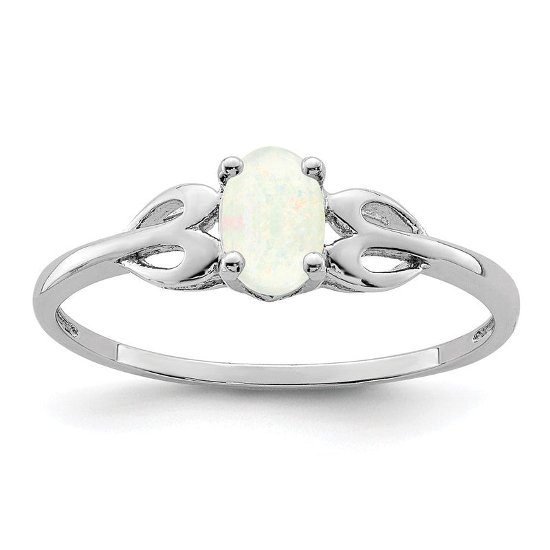 Sterlingsilber Rhodiniert Erzeugt Opal Ring