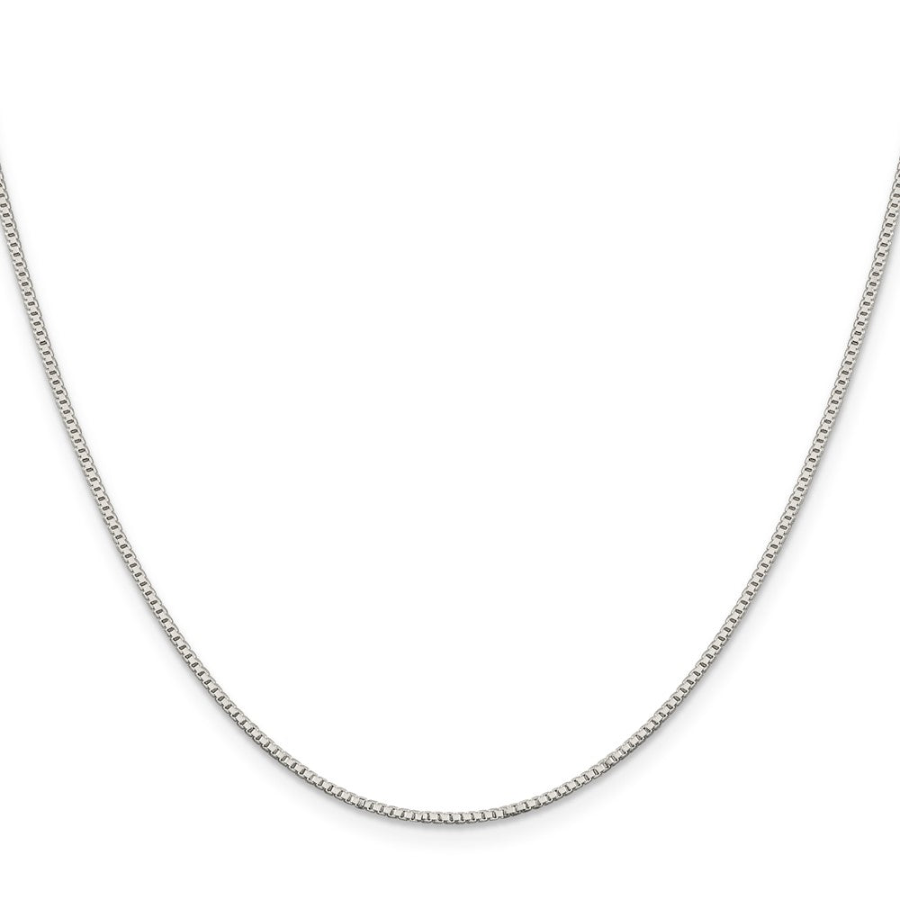 Sterlingsilber Rhodiniert 1.1mm Venezianer Kette mit 2 Zoll Verlängerung. Halskette