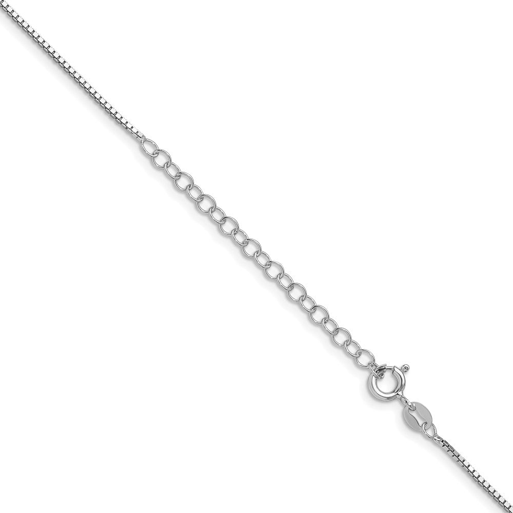 Sterlingsilber Rhodiniert 1.1mm Venezianer Kette mit 2 Zoll Verlängerung. Halskette