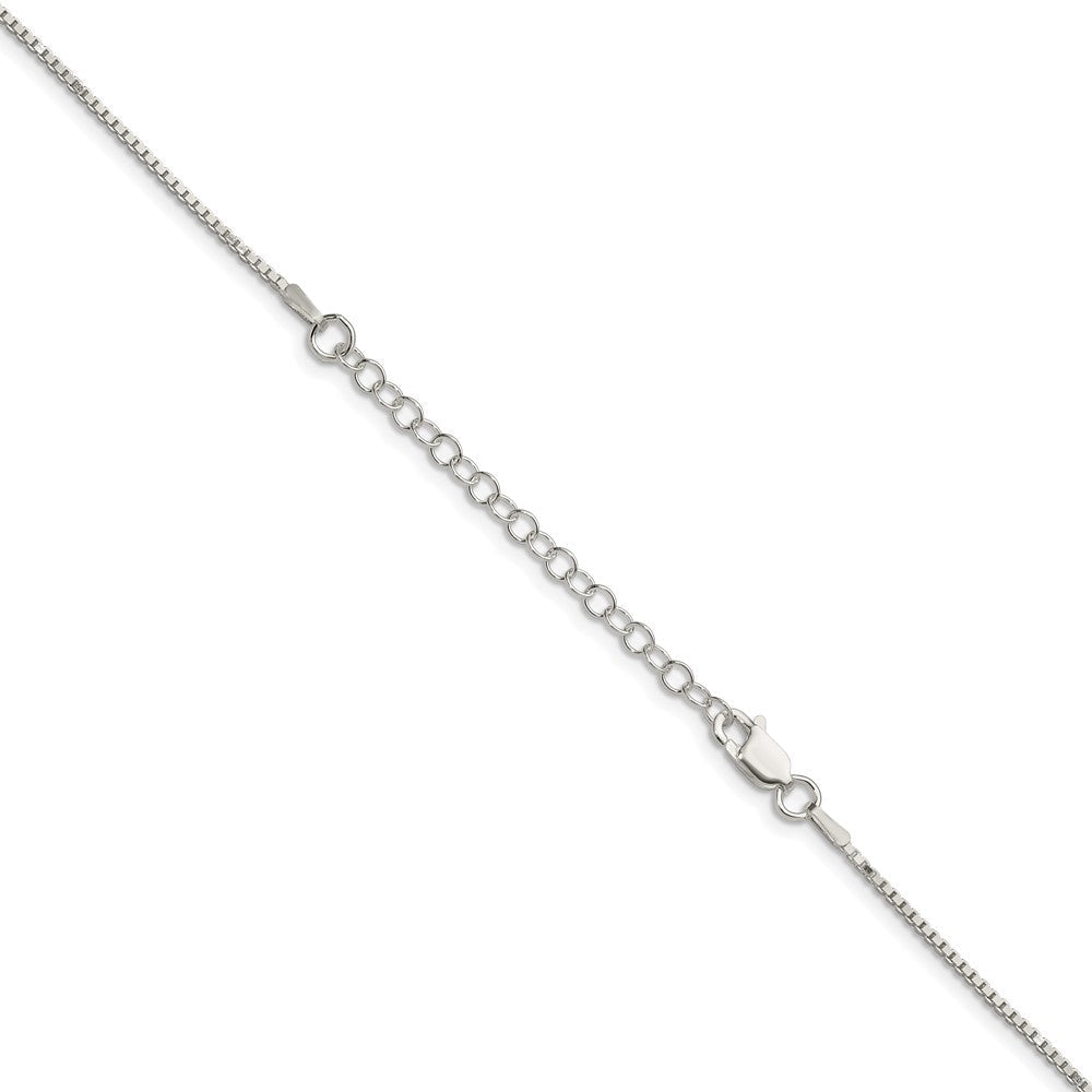 Sterlingsilber 1.25mm Venezianer Kette mit 2 Zoll Verlängerung. Halskette
