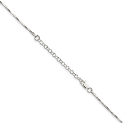 Sterlingsilber 1.25mm Venezianer Kette mit 2 Zoll Verlängerung. Halskette