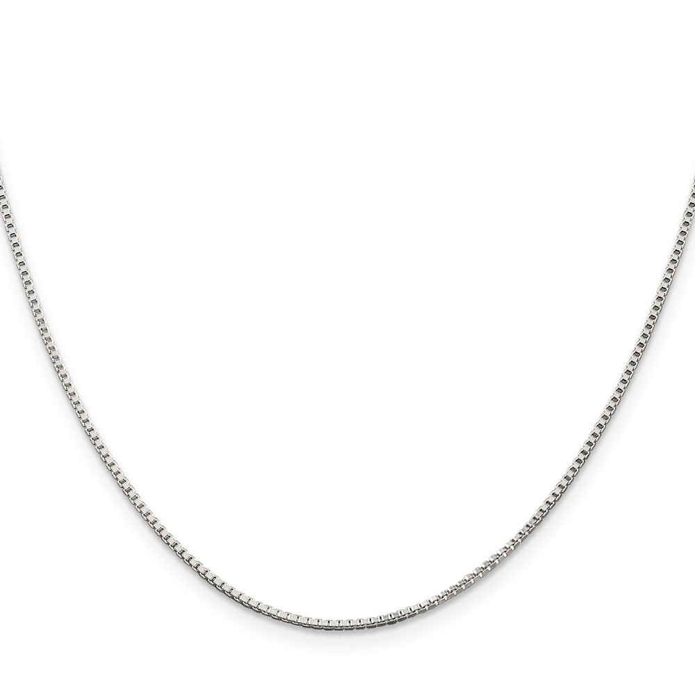 Sterlingsilber Rhodiniert 1.25mm Venezianer Kette mit 2 Zoll Verlängerung. Halskette