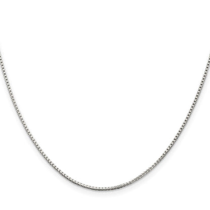 Sterlingsilber Rhodiniert 1.25mm Venezianer Kette mit 2 Zoll Verlängerung. Halskette