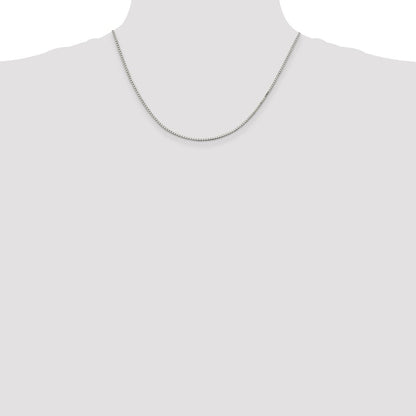 Sterlingsilber 1.5mm Venezianer Kette mit 2 Zoll Verlängerung. Halskette