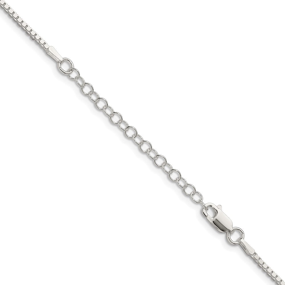 Sterlingsilber 1.5mm Venezianer Kette mit 2 Zoll Verlängerung. Halskette