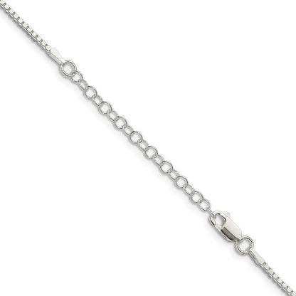 Sterlingsilber 1.5mm Venezianer Kette mit 2 Zoll Verlängerung. Halskette