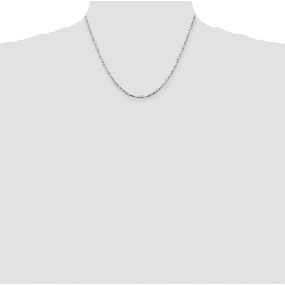 Sterlingsilber 1.75mm Venezianer Kette mit 2 Zoll Verlängerung. Halskette