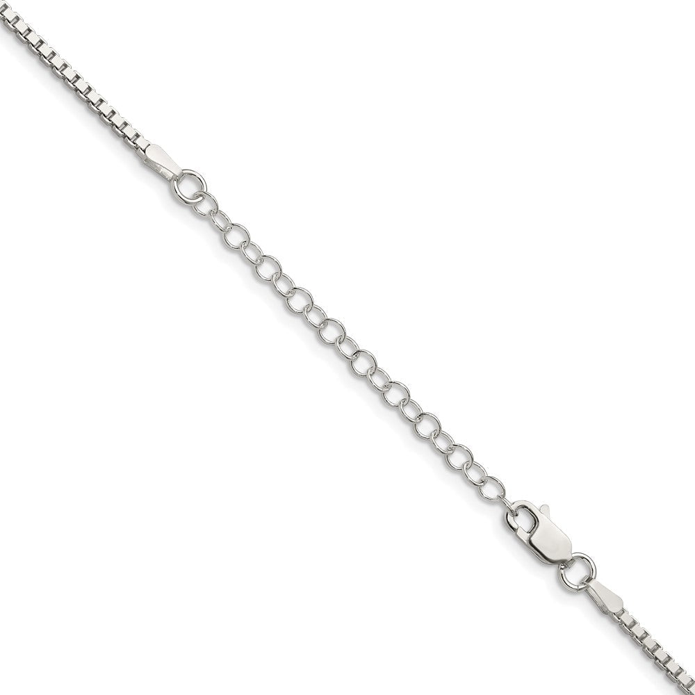 Sterlingsilber 1.75mm Venezianer Kette mit 2 Zoll Verlängerung. Halskette