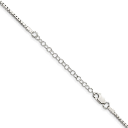 Sterlingsilber 1.75mm Venezianer Kette mit 2 Zoll Verlängerung. Halskette