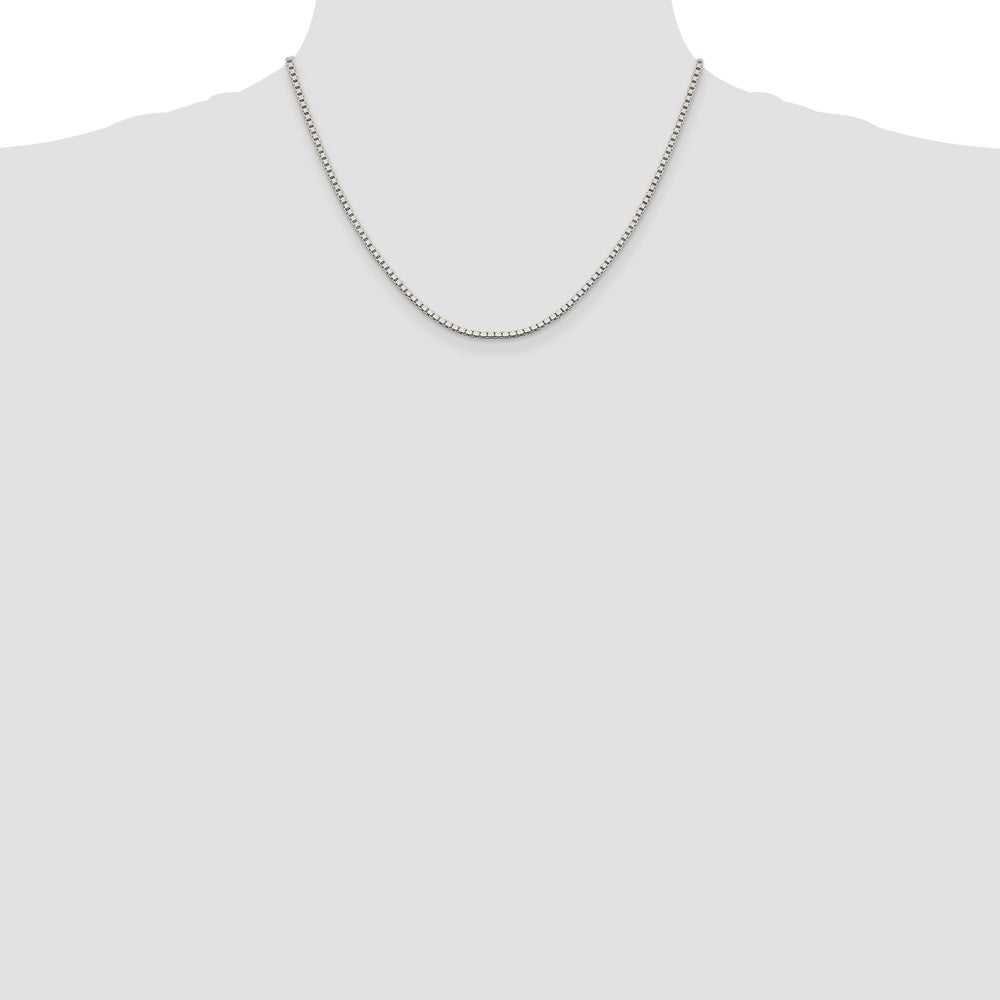 Sterlingsilber 1.9mm Venezianer Kette mit 2 Zoll Verlängerung. Halskette
