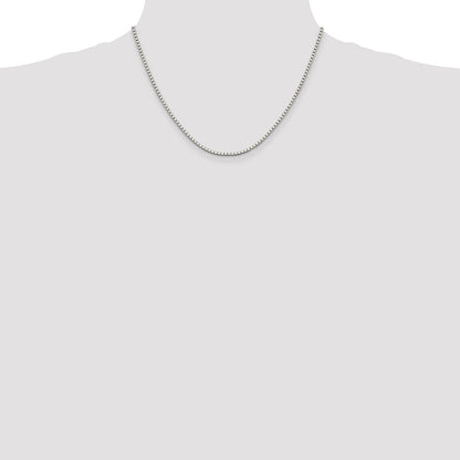 Sterlingsilber 1.9mm Venezianer Kette mit 2 Zoll Verlängerung. Halskette