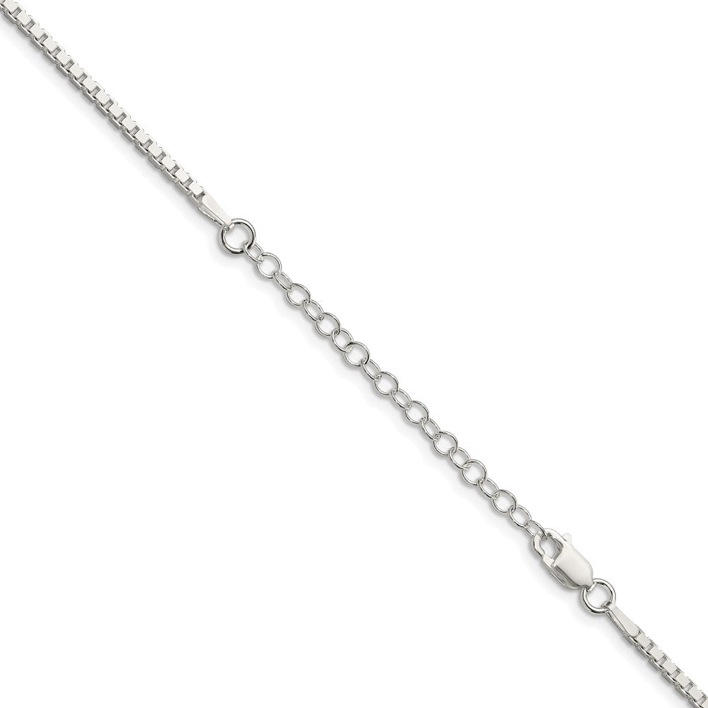Sterlingsilber 1.9mm Venezianer Kette mit 2 Zoll Verlängerung. Halskette