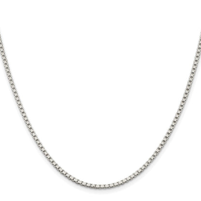 Sterlingsilber Rhodiniert 2mm Venezianer Kette