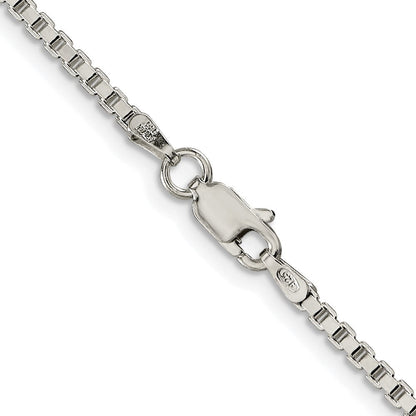 Sterlingsilber Rhodiniert 2mm Venezianer Kette