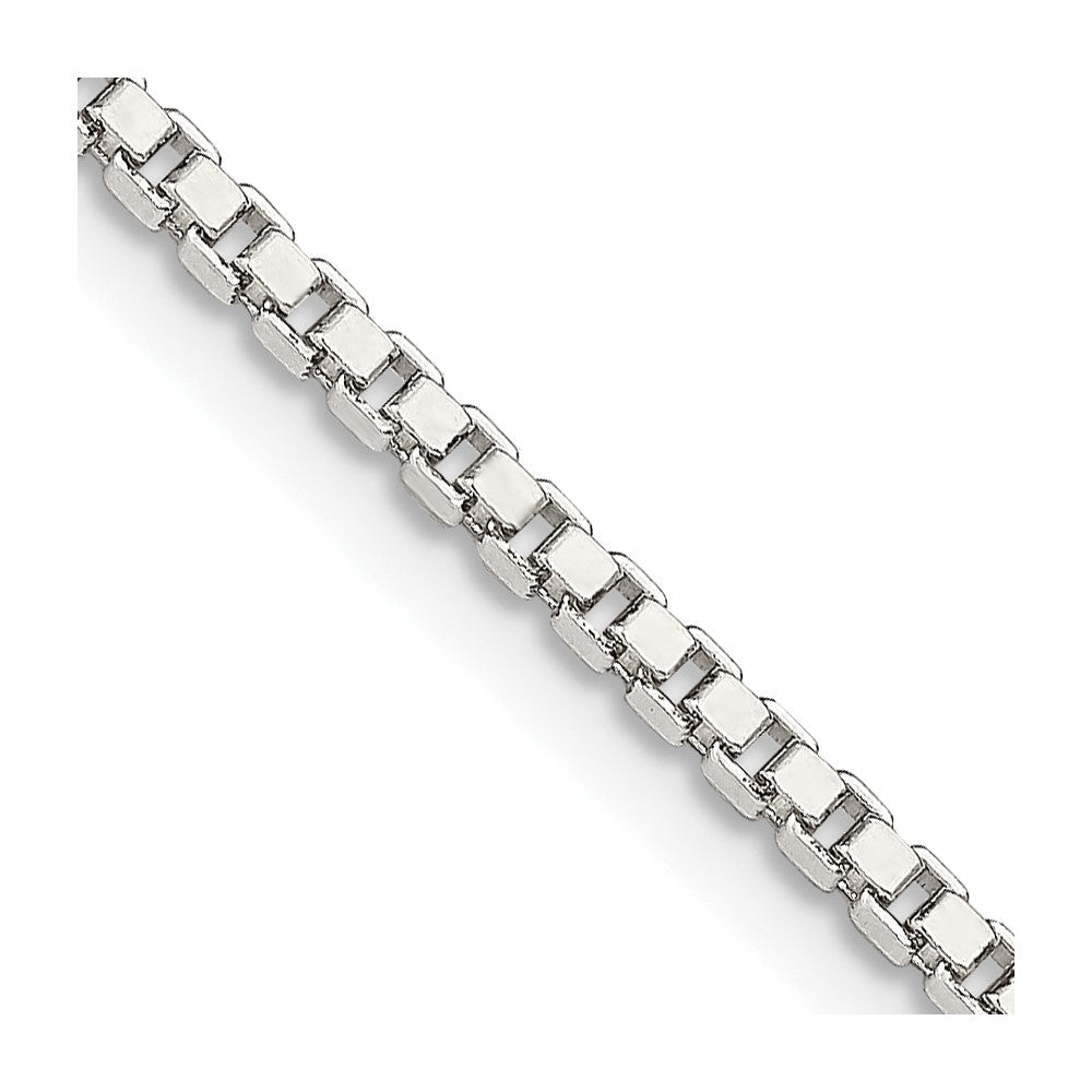 Sterlingsilber 2mm Venezianer Kette mit 2 Zoll Verlängerung. Halskette