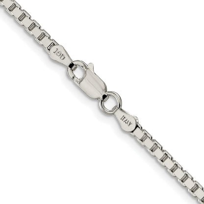 Sterlingsilber Rhodiniert 2.5mm Venezianer Kette