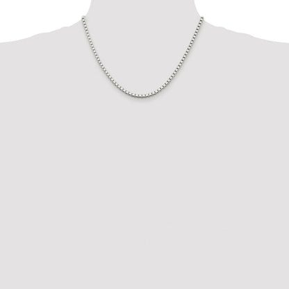 Sterlingsilber Rhodiniert 3mm Venezianer Kette
