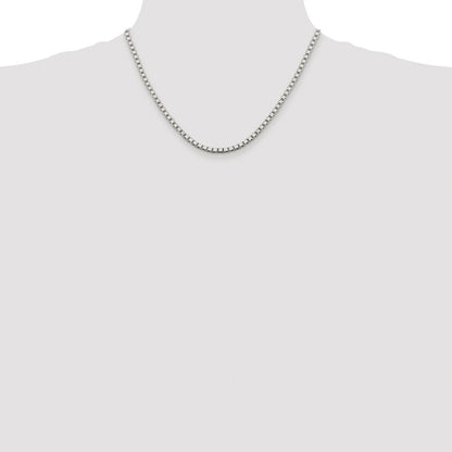 Sterlingsilber Rhodiniert 3.25mm Venezianer Kette