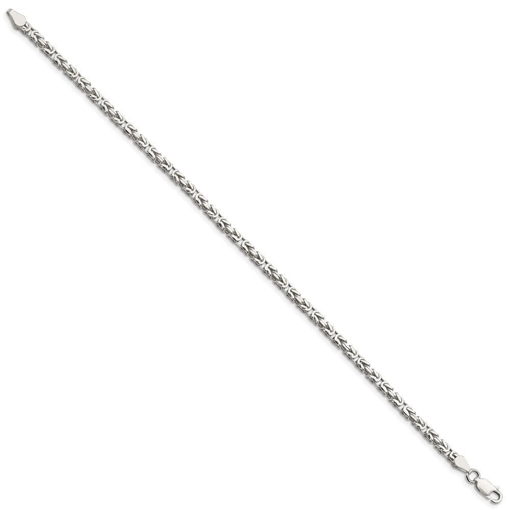 8 Zoll Sterlingsilber 2.5mm Byzantiner Gliederarmband