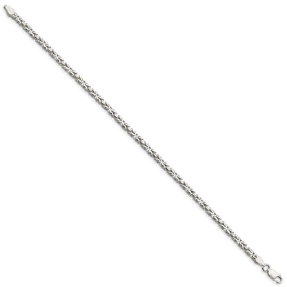 8 Zoll Sterlingsilber 2.5mm Byzantiner Gliederarmband