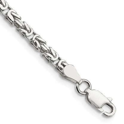 8 Zoll Sterlingsilber 2.5mm Byzantiner Gliederarmband