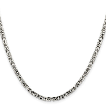 30 Zoll Sterlingsilber 3.25mm Byzantiner Halskette