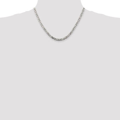 Sterlingsilber 4.25mm Byzantiner Halskette