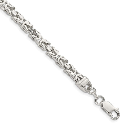 Sterlingsilber 4.25mm Byzantiner Gliederarmband